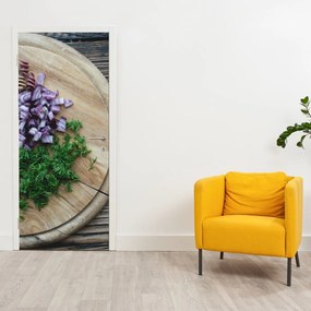 Fototapeta na dvere - Z kuchynskej dosky (95x205cm)