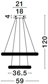 LED luster Medora 59 zlaté