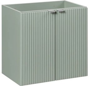Závěsná skříňka Line Reed Green I s deskou 60 cm zelená