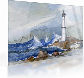 Sklenený obraz maľby majáku (70x50 cm)
