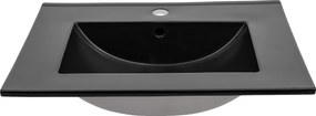 Comad Nábytkové keramické umývadlo UM-LAVA BLACK 60 DP, 61x46 cm, čierna matná