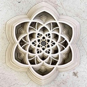 Drevená mandala Harmónia z viacerých vrstiev až 90 x 100 cm: 45 x 40 cm 4214-69702 PR0456