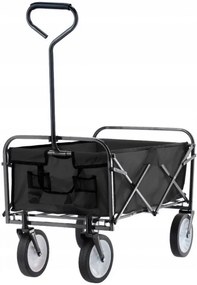 Skladací vozík čierny 116x54x90 cm