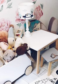 Sivá detská stolička WOODY GREY