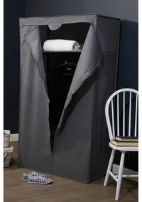 Sivá látková šatníková skriňa 90x160 cm Dara – Premier Housewares