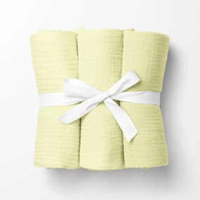 Biante Mušelínová plienka/dečka Nature MSN-071 Svetlá vanilkovo žltá - ZVÝHODNENÁ SADA 3 KS 70x70 cm - Sada 3 ks