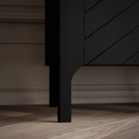 DVOJDVEROVÁ PRESKLENÁ VITRÍNA SALOME ČIERNA 103 cm