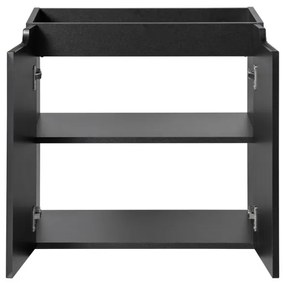 Závěsná skříňka Nova Black II s deskou 60 cm černá/dub evoke
