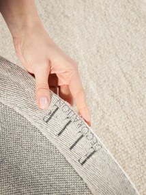 ELLE Decoration, Kusový koberec Puristic Knots 106318 Natural White kruh z kolekcie Elle, 200x200 (priemer) kruh, biela, obývacia izba