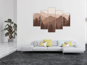Obraz - Hnedé pohorie N⁰2 (150x105 cm)