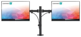 CONNECT IT CMF-3203-BK - Univerzálny držiak na 2 monitory 13-32” čierna