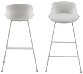 Biela barová stolička (výška sedadla 76 cm) Tina – Actona