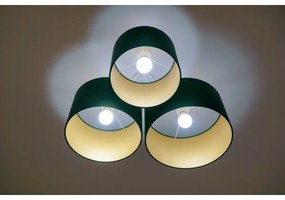 Duolla - Stropné svietidlo ROLLER TRIO 3xE27/60W/230V zelená/zlatá