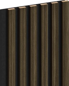 Mexen Lam-F, akustické stenové lamely 275 × 30 cm, plstený podklad 8 mm, technická dyha, eben kráľovský, S105-275307-3015-020