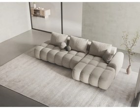 Béžová rozkladacia/s úložným priestorom rohová pohovka (pravý roh/s leňoškou) Linz – Cosmopolitan Design