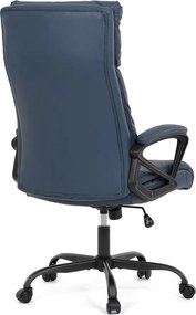 Kancelárske kreslo PEDRO — ekokoža, modrá