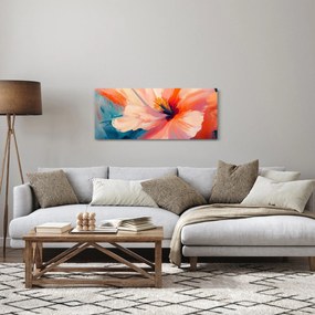 Obraz - Maľovaný kvet (120x50 cm)
