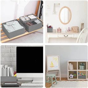 Sada šiestich organizérov BRUCE sivá (6 ks)