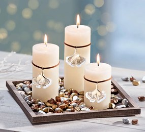 Dekoračná sada so sviečkami Ginkgo