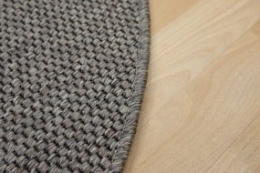 Vopi, Kusový koberec Nature hnedý okrúhly, 350x350 (priemer) kruh, hnedá, chodba / predsieň