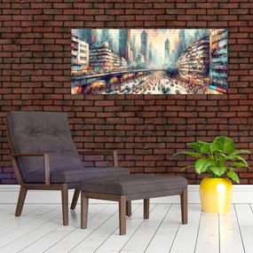 Obraz - Život veľkomesta (120x50 cm)