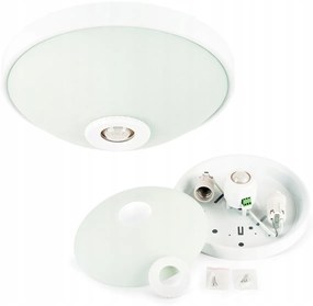 ECOLIGHT LED stropné svietidlo 2xE27 s pohybovým senzorom - sklo