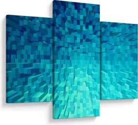 Obraz - abstraktné kocky (90x60 cm)