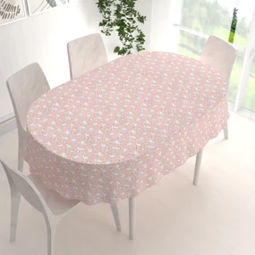 Biante Dekoračný oválny obrus Leona LN-044 Origami vtáci na lososovom 120x200 cm
