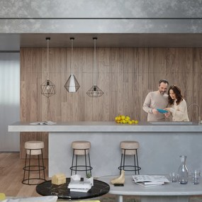 Závesné svietidlo Umberto, 1x čierne drôtené tienidlo