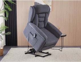 Polohovacie kreslo sivé, elektrické TV-7072 GREY2