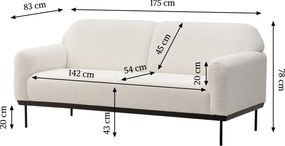 Biela dizajnová pohovka ANDERSON