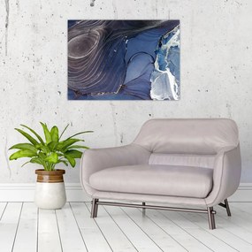 Sklenený obraz - Mramorovaný atrament (70x50 cm)