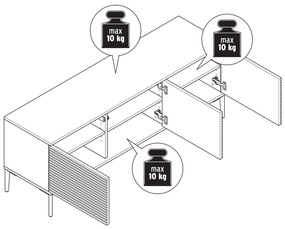 Odkladacia skrinka »REET« v lamelovom vzhľade