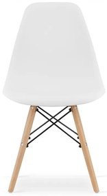 Jedálenská zostava TODI 60cm okrúhly stolový set biely + 2 stoličky OSAKA biele