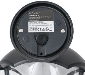 Inteligentné vonkajšie nástenné svietidlo čierne s čírym sklom vrátane LED IP54 - Classica