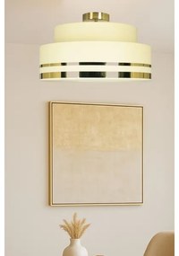 Stropné svietidlo TAMI 1xE27/60W/230V pr. 40 cm béžová/zlatá