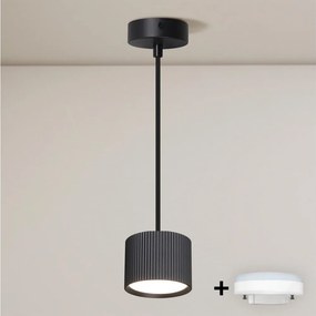 BRILAGI - LED Závesný luster STRIPY na lane 1xGX53/15W/230V pr. 82 mm čierny