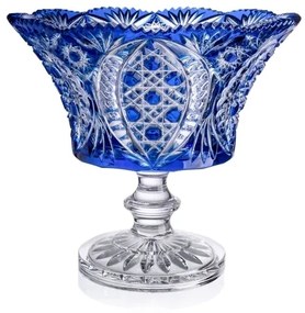 Bohemia Crystal Brúsená misa na nohe 255mm