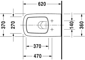 Duravit DuraStyle - Závesné WC 620x370 mm, biela 2537090000