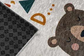 Detský koberec protišmykový BAMBINO 61410 krémový / zelený