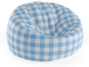 Sablio Sedací vak Cocoon Košilový vzor - 75 x 45 x 35 cm