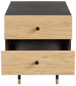 Nočný stolík v dekore duba v prírodnej farbe Jugend – Woodman