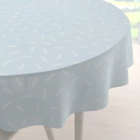 Biante Dekoračný okrúhly obrus PM-063 Konfety na pastelovo modrosivom Ø 120 cm