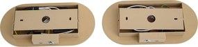 Sada 2 retro nástenných lámp taupe vrátane LED 3-stupňovo stmievateľné a USB-C - Lila