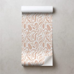 Samolepiaca fototapeta organické béžové vlny