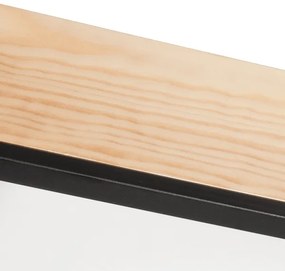 Stropné svietidlo NATURAL SQUARE 4xE27/15W/230V 48x48 cm borovica/čierna