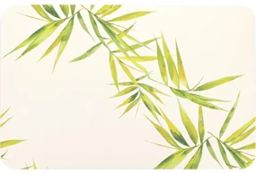 TENDANCE Predložka do kúpeľne Sofer Aiko, 39x60 cm, biela/zelená
