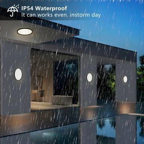 Brilagi - LED Kúpeľňové svietidlo ULTRA SLIM LED/18W/230V pr. 30 cm čierna IP54