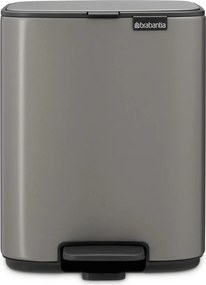 Sivý pedálový oceľový odpadkový kôš 7 l Bo – Brabantia