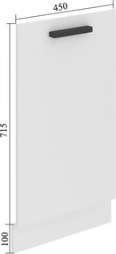 Panel na umývačku Bekini Premium Full Version zakrytý 45 cm šedý mat s pracovnou doskou